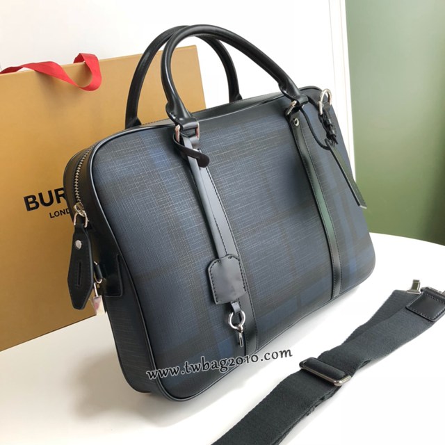 Burberry專門店新款男士公事包 巴寶莉London格紋手提公事包 yxb1214